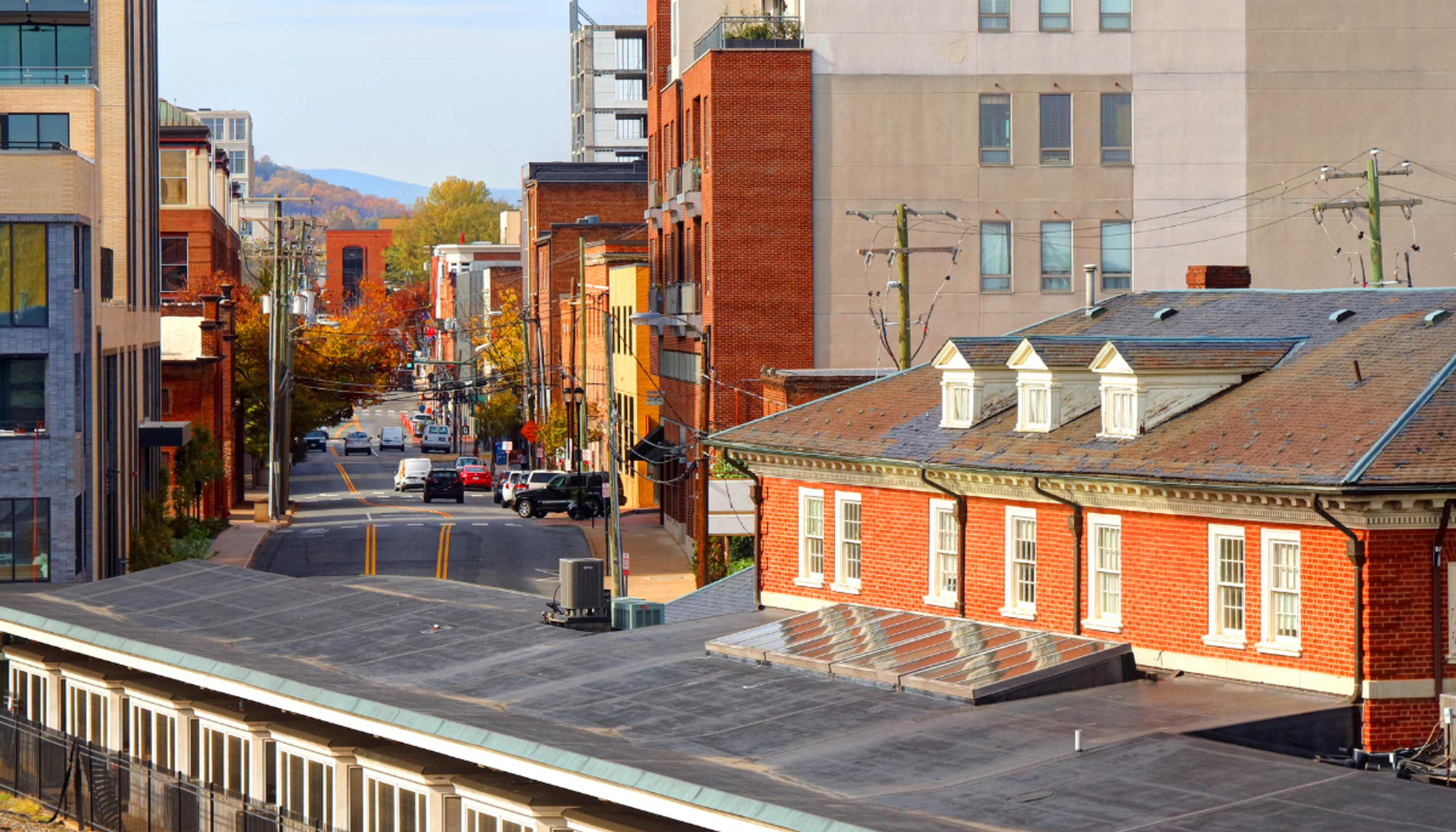 downtown view of charlottesville, va